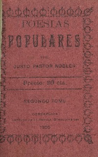 Poesías populares por Justo Pastor Robles.
