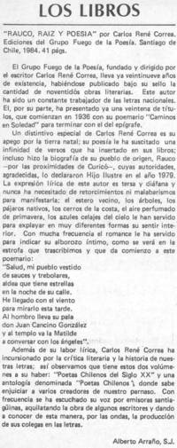 "Rauco, raíz y poesía".