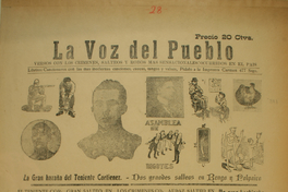 La Voz del Pueblo. La gran hazaña del Teniente Cortienez. Dos grandes salteos en Rengo y Polpaico.
