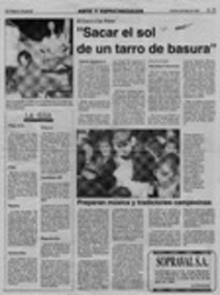 "Sacar el sol de un tarro de basura"  [artículo] Eduardo Henríquez O.