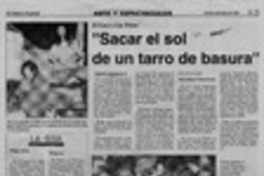 "Sacar el sol de un tarro de basura"  [artículo] Eduardo Henríquez O.