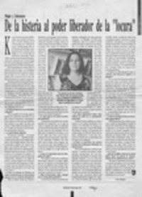 De la histeria al poder liberador de la "locura"  [artículo] Vidia Gutiérrez.