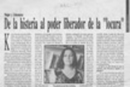 De la histeria al poder liberador de la "locura"  [artículo] Vidia Gutiérrez.