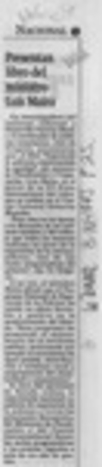 Presentan libro del ministro Luis Maira  [artículo].