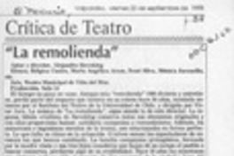 "La remolienda"  [artículo] Marina de Navasal.