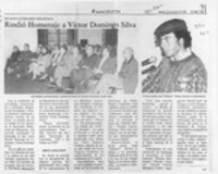Rindió homenaje a Víctor Domingo Silva  [artículo].