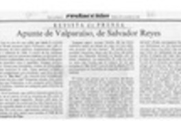 Apunte de Valparaíso, de Salvador Reyes  [artículo].