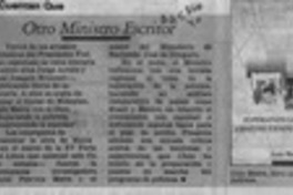 Otro Ministro escritor  [artículo].