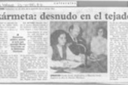 Skármeta, desnudo en el tejado  [artículo].