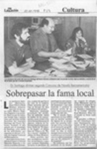 Sobrepasar la fama local  [artículo].