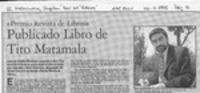 Publicado libro de Tito Matamala  [artículo].