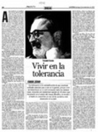 Vivir en la tolerancia  [artículo] Faride Zerán.