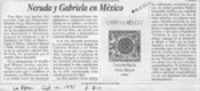 Neruda y Gabriela en México