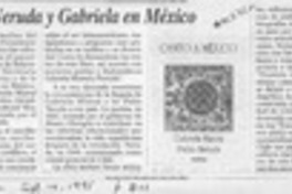 Neruda y Gabriela en México