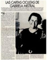 Las cartas ocultas de Gabriela Mistral