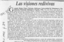 Las visiones redivivas  [artículo] Marcelo Pellegrini.