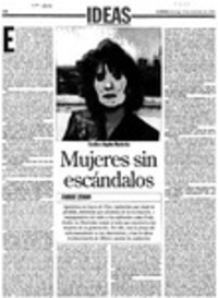 Mujeres sin escándalos  [artículo] Faride Zerán.