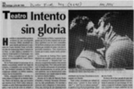 Intento sin gloria  [artículo] Carlos Mella.