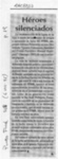 Héroes silenciados  [artículo] S.
