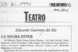 La Negra Ester  [artículo] Eduardo Guerrero del Río.
