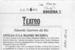 Ofelia o la madre muerta  [artículo] Eduardo Guerrero del Río.