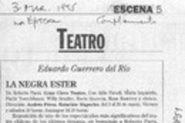 La negra Ester  [artículo] Eduardo Guerrero del Río.