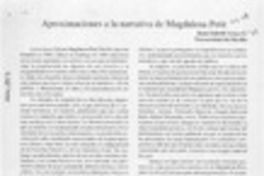 Aproximaciones a la narrativa de Magdalena Petit  [artículo] Juan Gabriel Araya G.