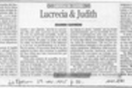 Lucrecia y Judith  [artículo] Eduardo Guerrero.