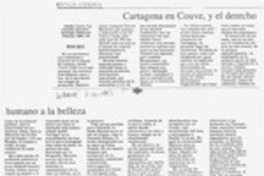 Cartagena en Couve, y el derecho humano a la belleza  [artículo] Mariano Aguirre.