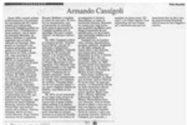 Armando Cassígoli  [artículo] Poli Délano.