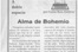 Alma de bohemio  [artículo] Carlos Ruiz Zaldívar.
