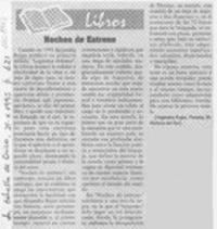 Noches de estreno  [artículo].