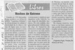 Noches de estreno  [artículo].