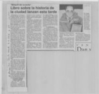 Libro sobre la historia de la ciudad lanzan esta tarde