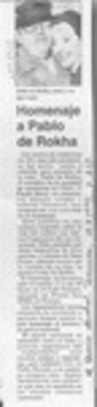 Homenaje a Pablo de Rokha  [artículo].