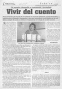 Vivir del cuento  [artículo].