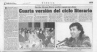 Cuarta versión del ciclo literario  [artículo].