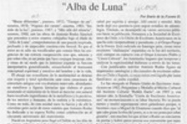 "Alba de luna"  [artículo] Darío de la Fuente D.