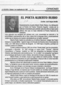 El poeta Alberto Rubio  [artículo] José Vargas Badilla.