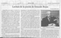 Lectura de la poesía de Gonzalo Rojas  [artículo] Juan Gabriel Araya.