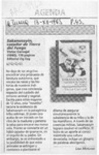 Sakanusoyin, cazador de Tierra del Fuego  [artículo] Lina Meruane.