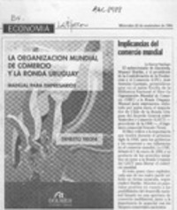 Implicancias del comercio mundial  [artículo].