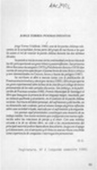 Jorge Torres, poemas inéditos  [artículo] O. G.