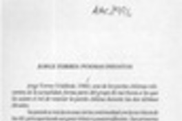 Jorge Torres, poemas inéditos  [artículo] O. G.