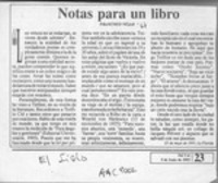 Notas para un libro  [artículo] Francisco Véjar.