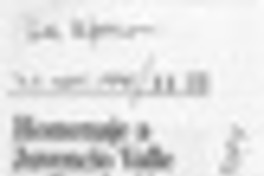 Homenaje a Juvencio Valle en Fundación Neruda  [artículo].