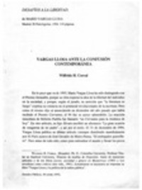 Vargas Llosa ante la confusión contemporánea
