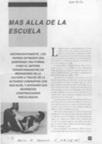 Más allá de la escuela  [artículo].