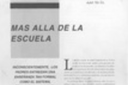 Más allá de la escuela  [artículo].