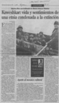 Kaweshkar, vida y sentimientos de una etnia condenada a la extinción  [artículo] Richard Vera.